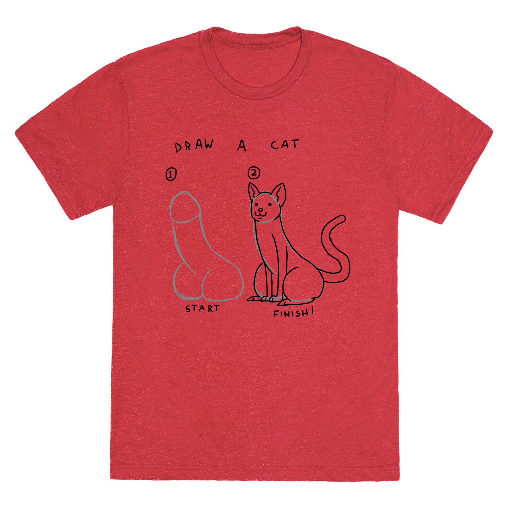 How To Draw a Cat Unisex Triblend Tee